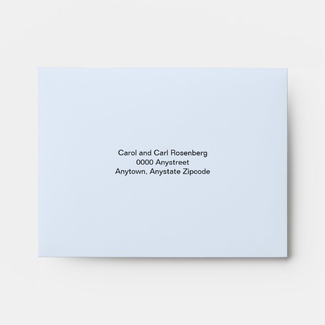Rock Band Bar Mitzvah Reply Card Envelope in Blue (Front)