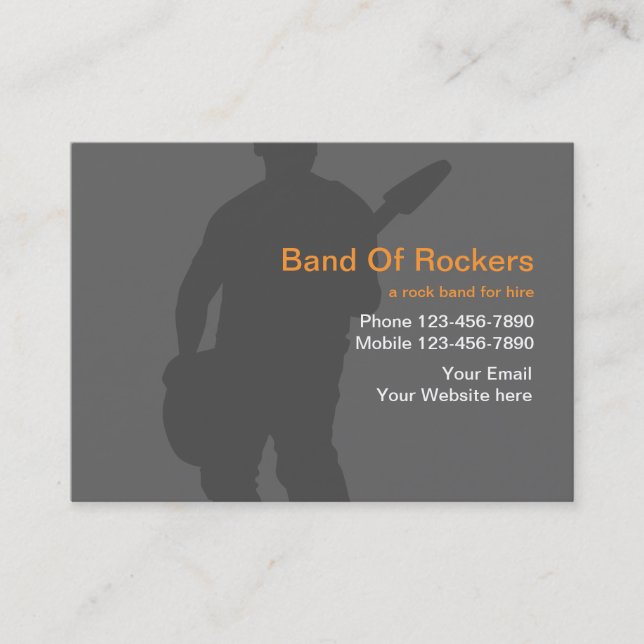 Rock Band Business Cards (Front)