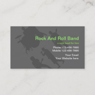 Rock Band Business Cards