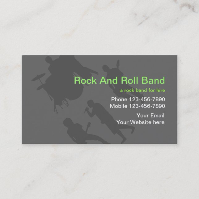 Rock Band Business Cards (Front)