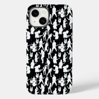 Rock Band Silhouette Pattern.w Black BG