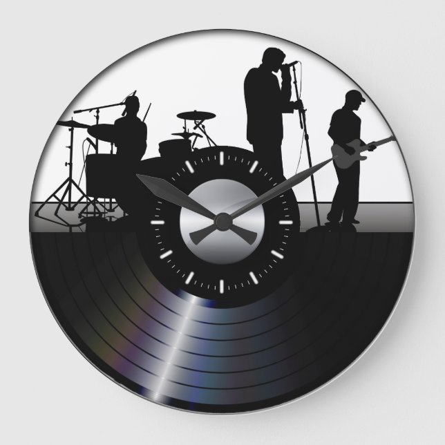 rock band vinyl wall clock (Front)