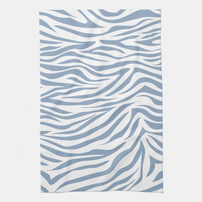 Rock Blue Safari Zebra Tea Towel (Vertical)