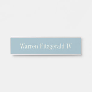 Rock Blue Slightly Textured Hanging Wall Nameplate