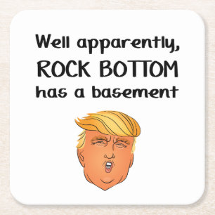 Rock Bottom Square Paper Coaster