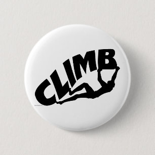 Rock Bouldering 6 Cm Round Badge