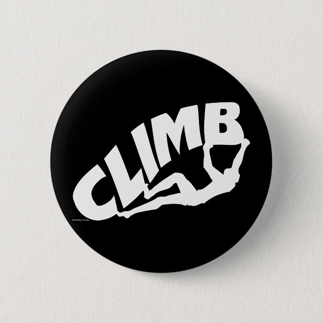 Rock Bouldering 6 Cm Round Badge (Front)