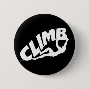 Rock Bouldering 6 Cm Round Badge