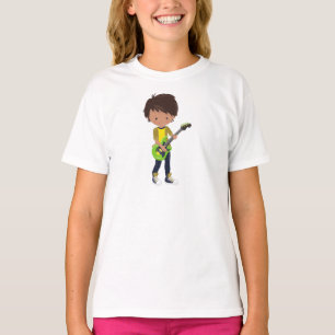 Rock Boy, Latino Boy, Guitar Player, Band, Music T-Shirt