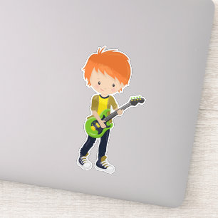 Rock Boy, Orange Hair, Band, Music, Guitar Player