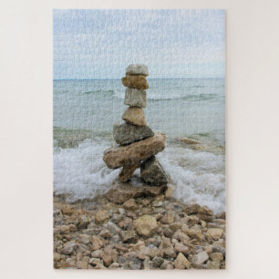Rock Cairn by the Lake - 20x30 - 1014 pcs. Jigsaw Puzzle