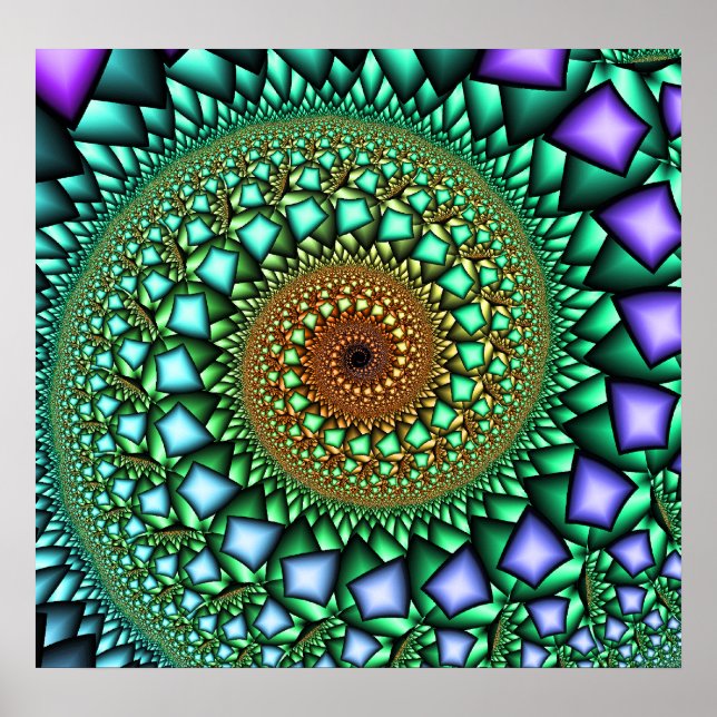 Rock Candy - Abstract Fractal Art Poster (Front)