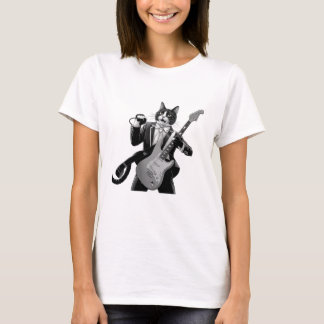 Rock Cat Playing Guitar T-Shirt