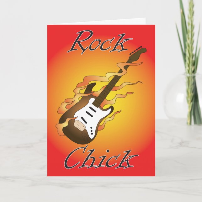 rock chick birthday card (Front)