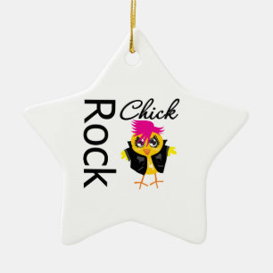 Rock Chick Ceramic Tree Decoration
