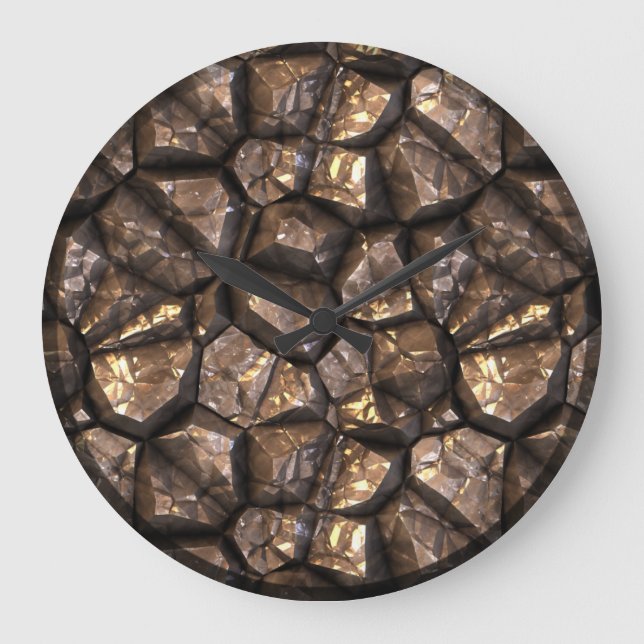 Rock Chrystals 1 Wall Clocks (Front)