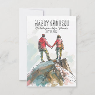 Rock Cimber Wedding, Outdoorsy Wedding Save The Date
