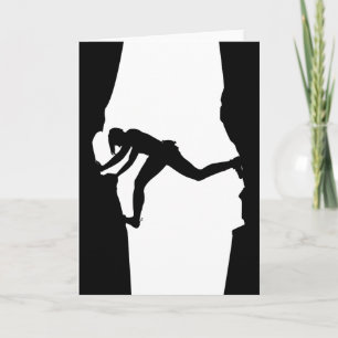 Rock Climber Bouldering Card