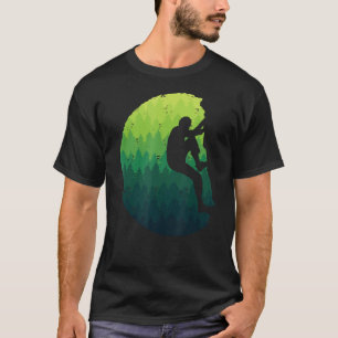 Rock Climber Bouldering Kids Boys Men Mountain Cli T-Shirt
