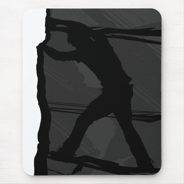Rock Climber Bouldering Mousepad (Front)