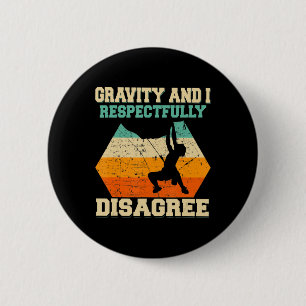 Rock Climber Bouldering Vintage Retro Rock Climbin 6 Cm Round Badge