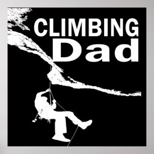 rock climber climb man husband climbing dad poster