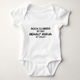 Rock Climber Deadly Ninja by Night Baby Bodysuit