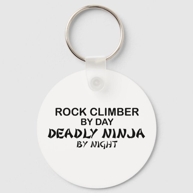 Rock Climber Deadly Ninja by Night Key Ring (Front)