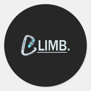 Rock Climber Gift Classic Round Sticker