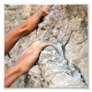 Rock Climber Hands Closeup Photo Print