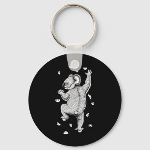 Rock Climber Indoor Wall Climbing Koala Funny Clim Key Ring