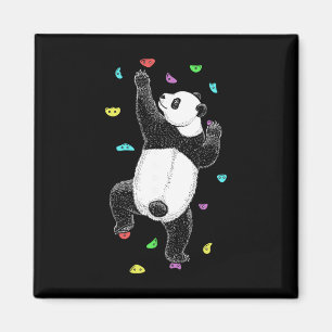 Rock Climber Indoor Wall Climbing Panda Bear Funny Magnet