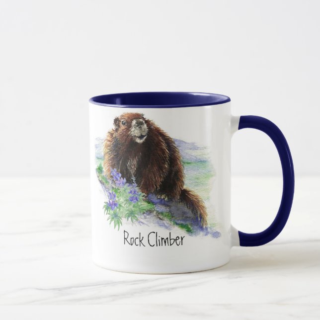 Rock Climber - Marmot - Animal Mug (Right)