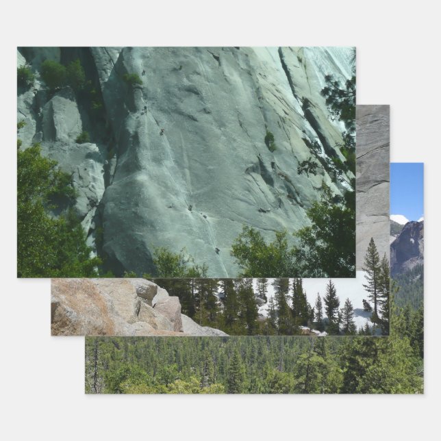 Rock Climbers on El Capitan Wrapping Paper Sheet (Set)