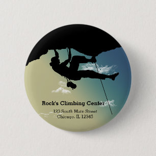 Rock Climbing 6 Cm Round Badge