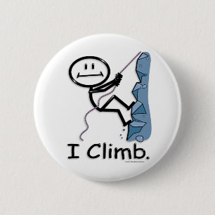 Rock Climbing 6 Cm Round Badge