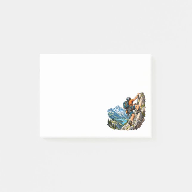 Rock climbing adventure for mountain climbers post-it notes (Front)