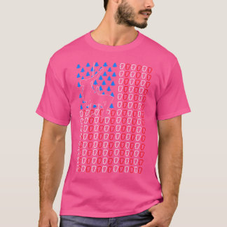 Rock Climbing American Flag Mountains Climber T-Shirt