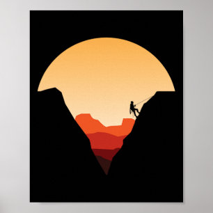 Rock Climbing Apparel - Rock Climber Rock Climbing Poster