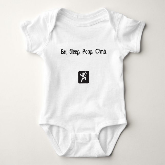 Rock Climbing Baby T-Shirt Baby Bodysuit (Front)