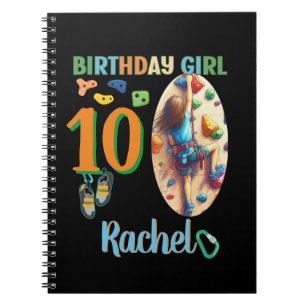 Rock Climbing Birthday Girl Adventure Ready Notebook