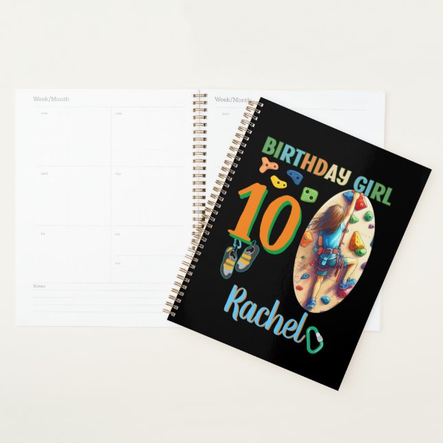 Rock Climbing Birthday Girl Adventure Ready Planner (Display)