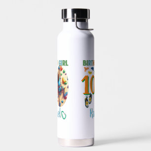 Rock Climbing Birthday Girl Adventure Ready Water Bottle