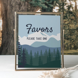 Rock Climbing Birthday Party Favours Sign