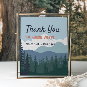 Rock Climbing Birthday Party Favours Sign