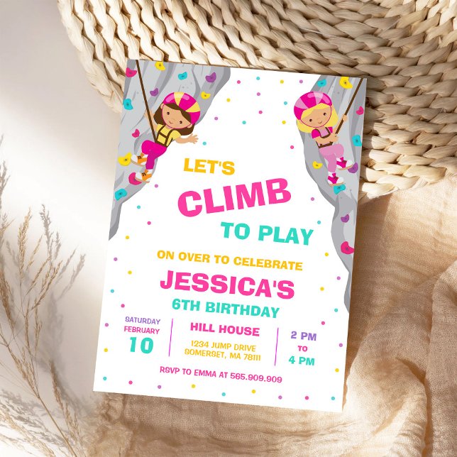 Rock Climbing Birthday Party Invitation (Creator Uploaded)