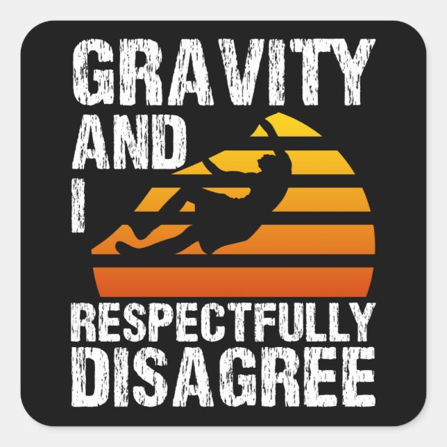 Rock Climbing Bouldering Mountaineering Gravity Square Sticker (Front)