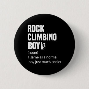 Rock Climbing Boy Dictionary Definition Funny Spor 6 Cm Round Badge