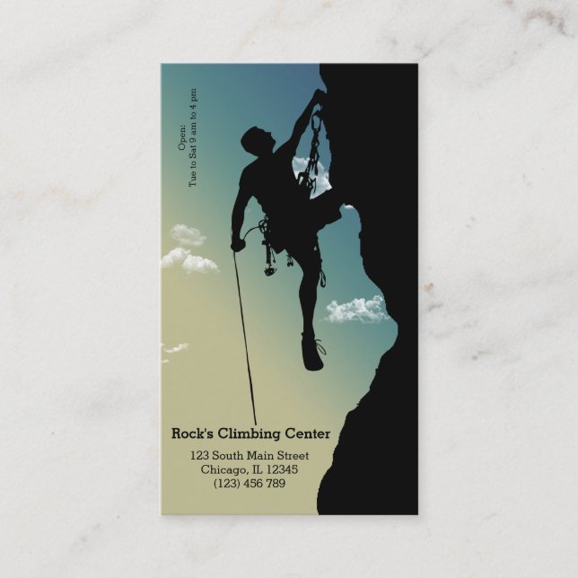 Rock Climbing Business Card (Front)