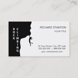 Rock climbing business card